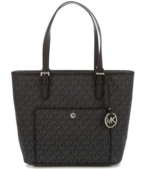 michael kors black jet set leather tote|Michael Kors jet set girls.